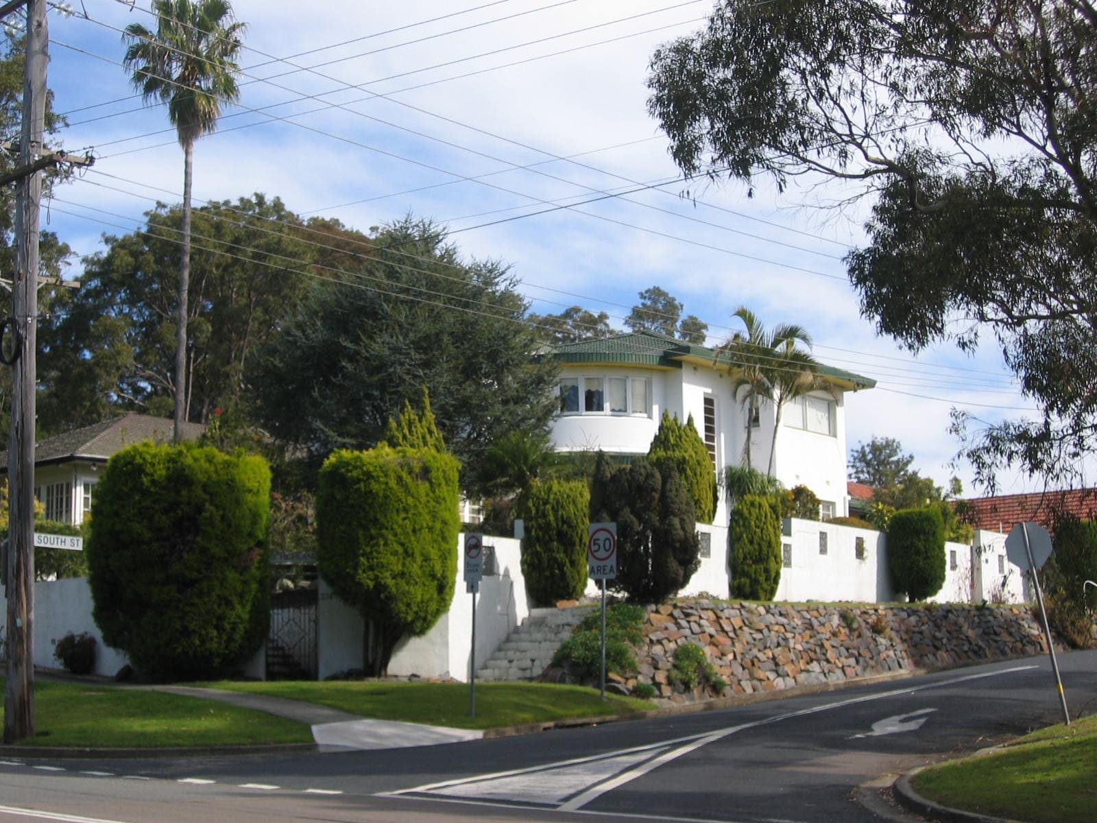 Houses on South Street at Brunker Road, Adamstown Heights